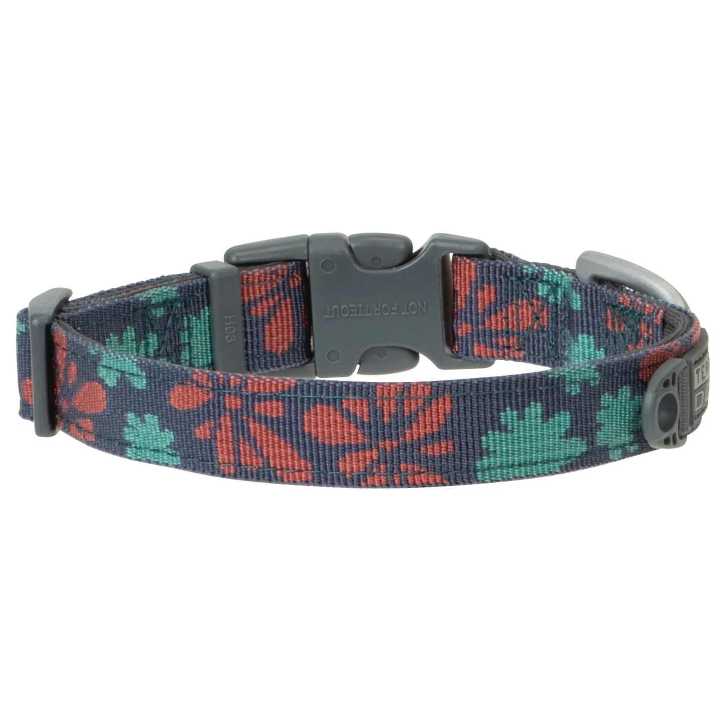 CLEARANCE - Terrain DOG Patterned Snap-N-Go Neoprene Lined Dog Collar - Sargasso Sea Flower