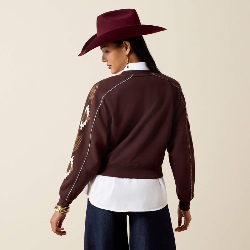 Ariat Womens Dakota Sweatshirt - Chocolate Plum