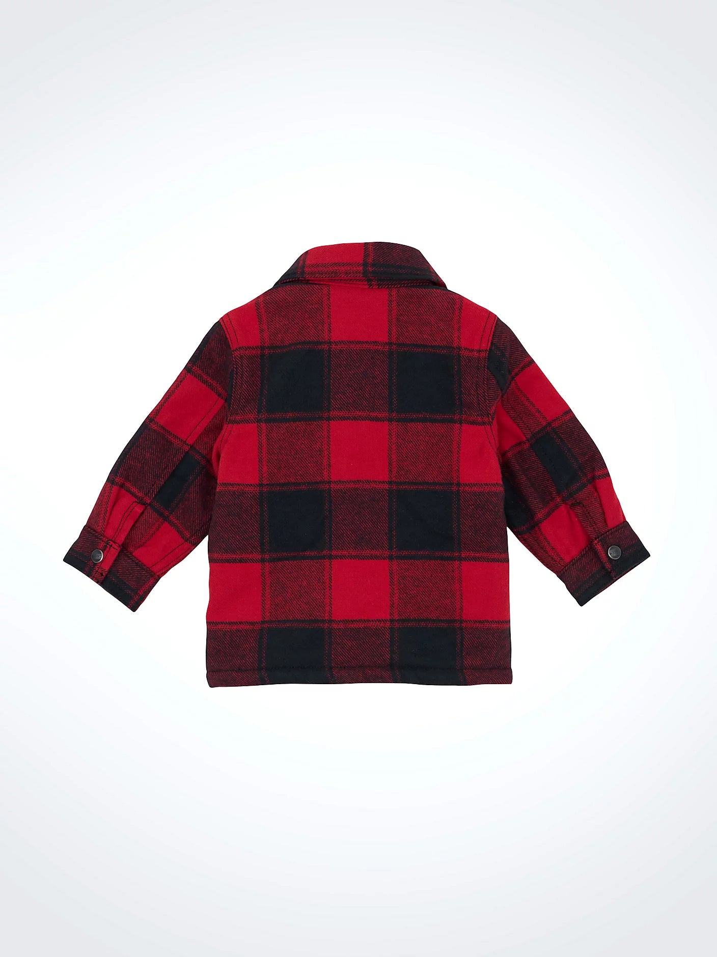 Wrangler Baby Boy Flannel Shirt Jacket - Quilted Lined - Red Buffalo