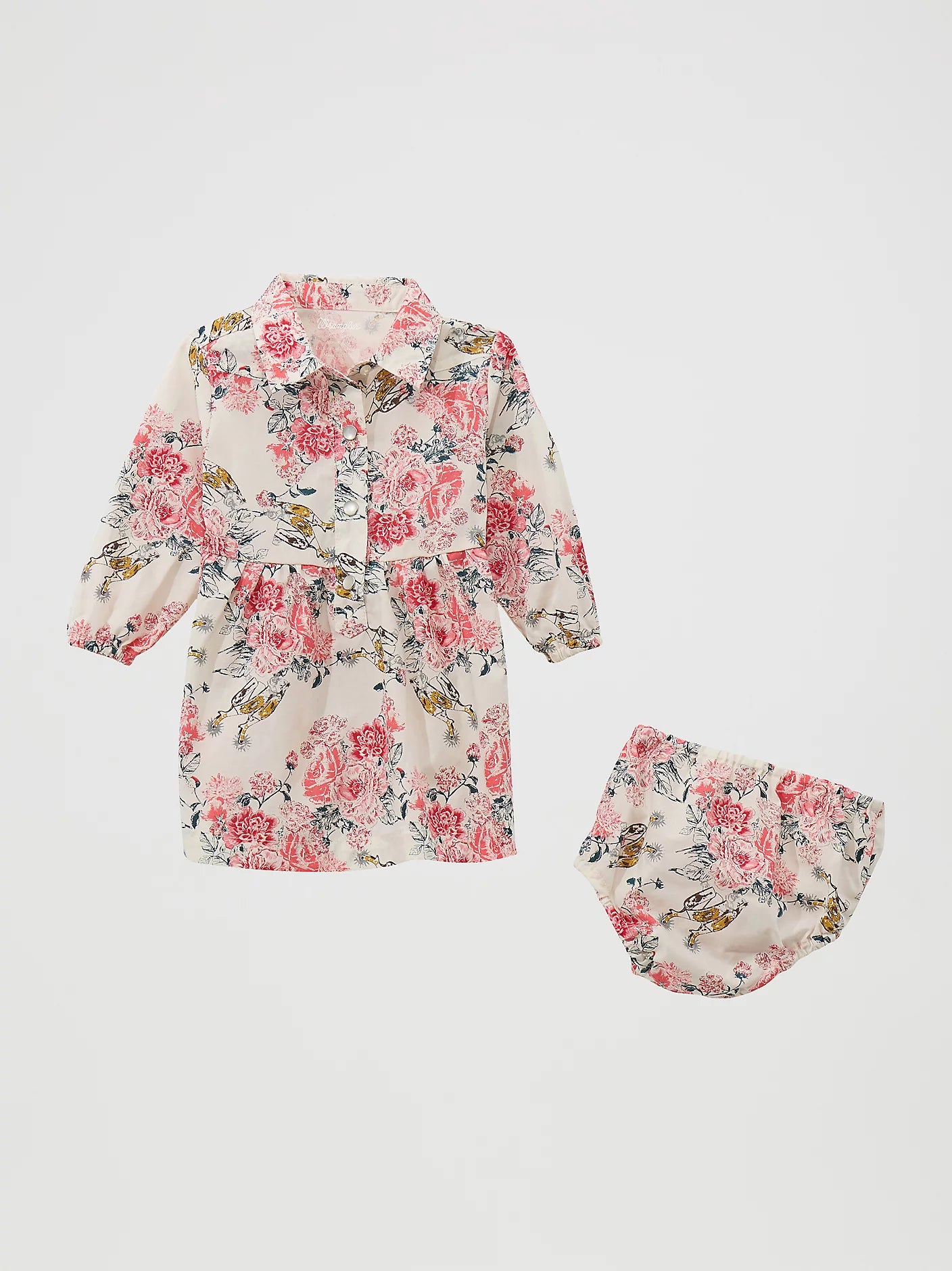 Wrangler® Little Girl's Printed Western Snap Dress - Floral White