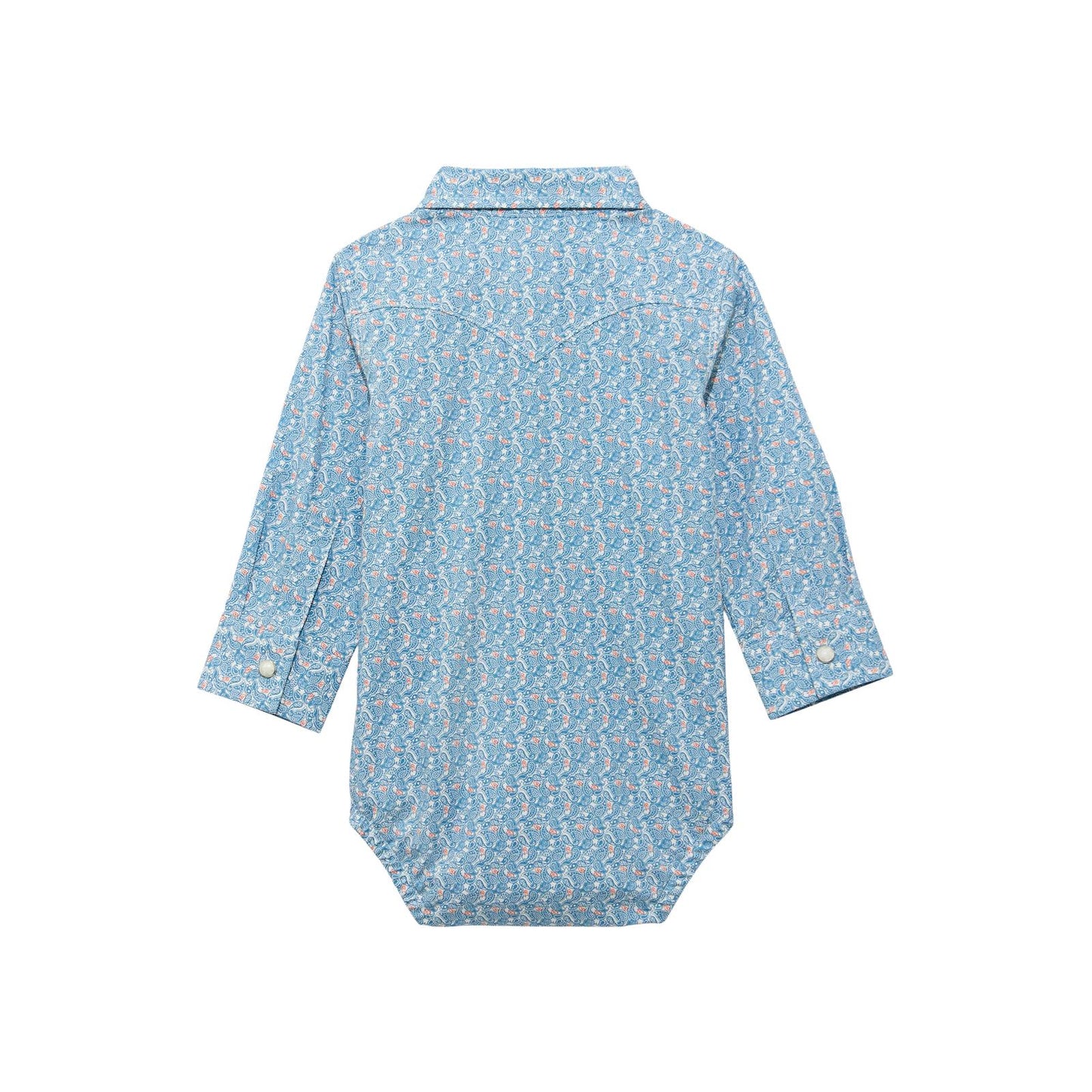 Wrangler® Baby Boy Long Sleeve Bodysuit - Blue