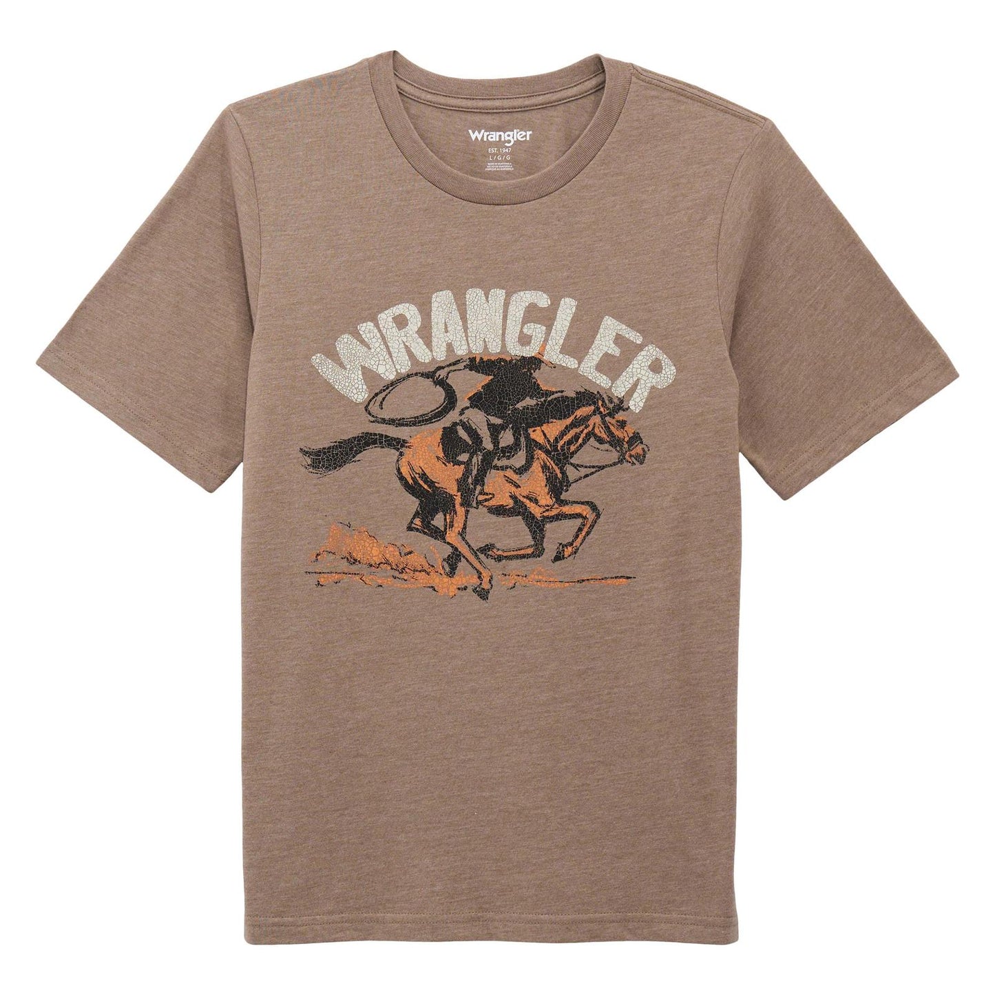 Wrangler® Boys Short Sleeve Graphic T-Shirt - Brindle Heather
