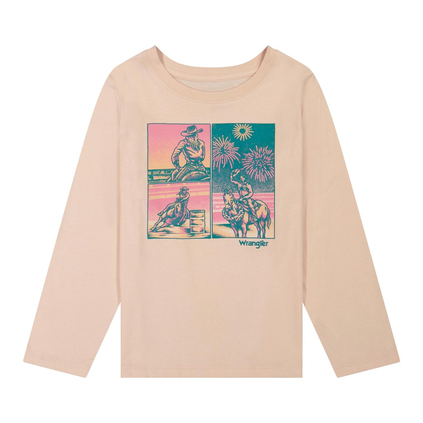 Wrangler® Girls Long Sleeve T-Shirt - Pink