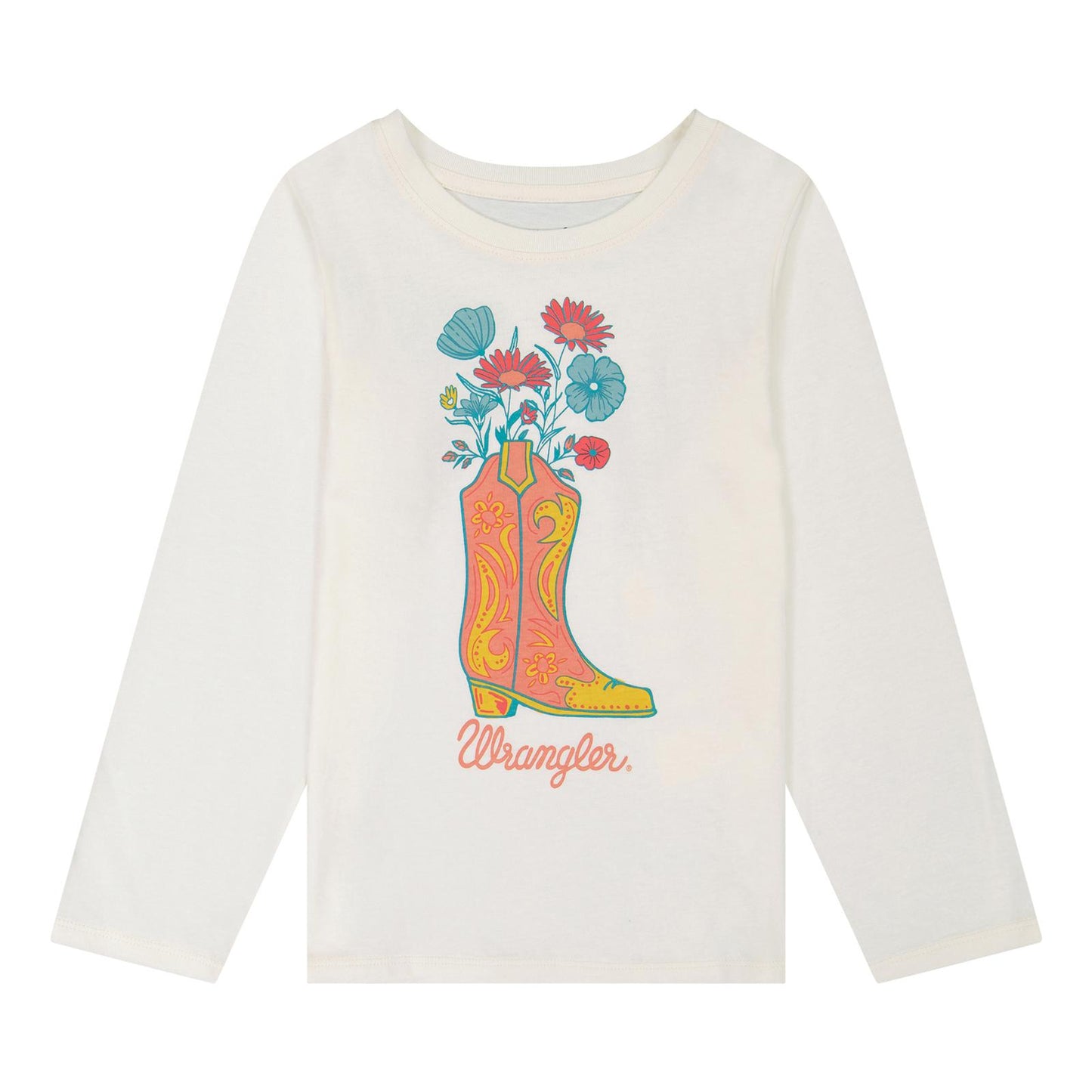 Wrangler® Girls Long Sleeve T-Shirt - White