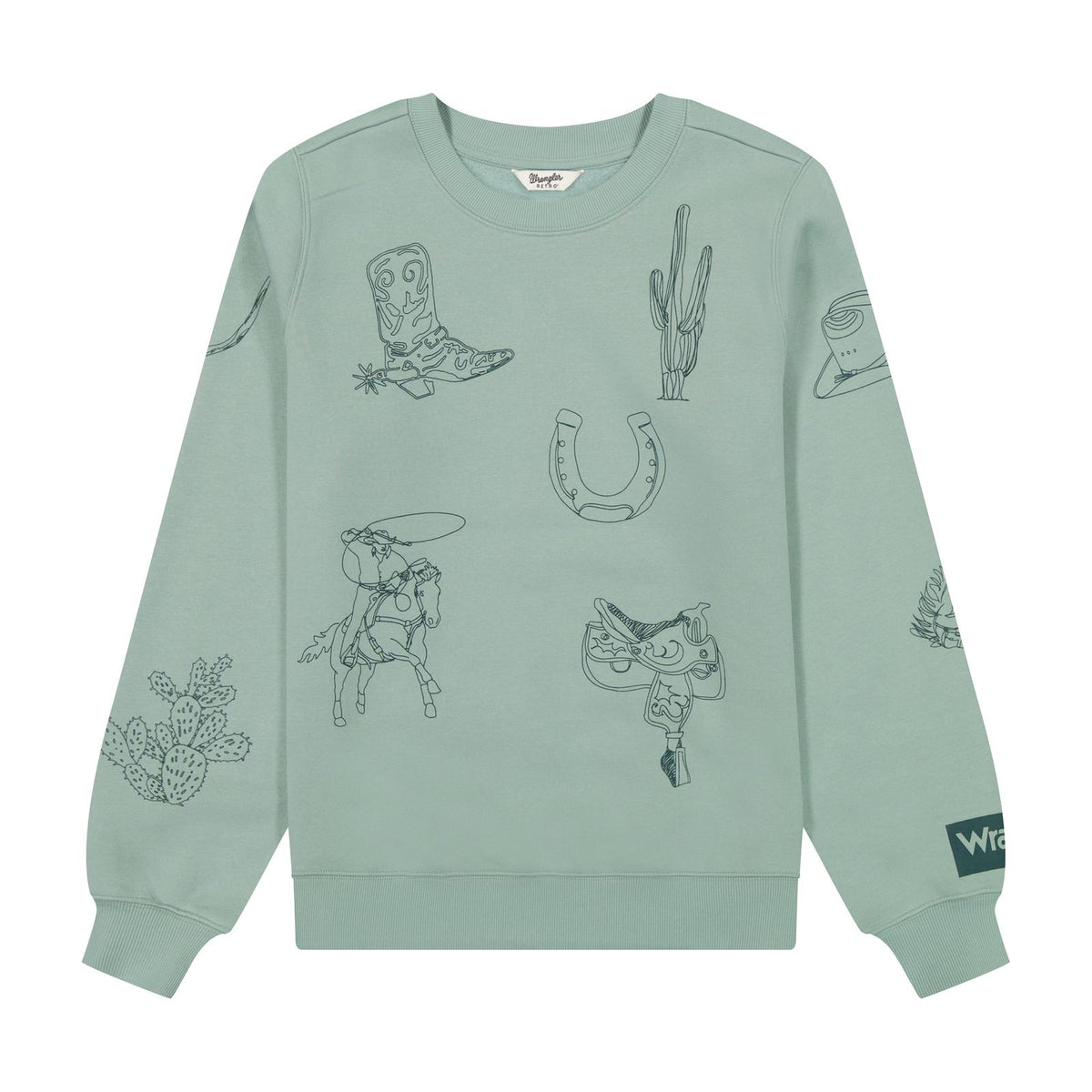 Woman's Wrangler Retro® Punchy Sweatshirt Crew - Blue