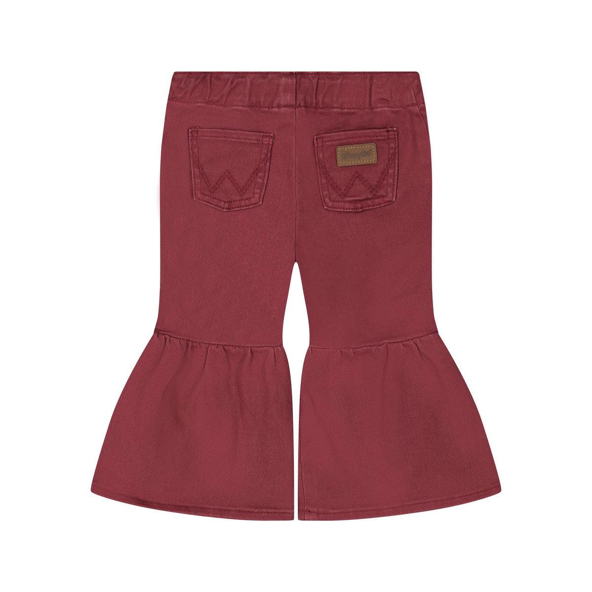 Wrangler® Baby Girls Pull Up Flare Jean - Burgundy