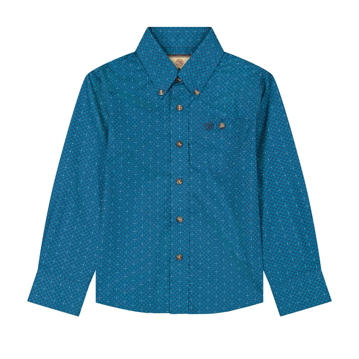 Wrangler Boys Classic Long Sleeve Shirt - Teal