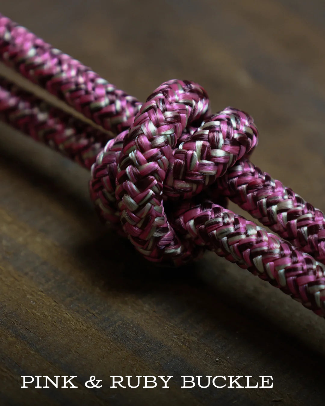 Hay Chix Redemption Rope Halters- Pink & Ruby Buckle
