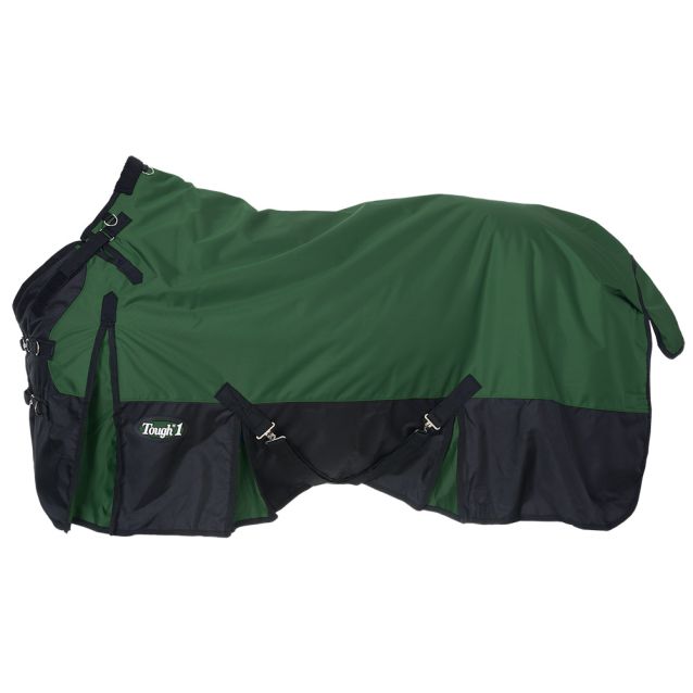Tough 1 1680D Waterproof Turnout Sheet with Snuggit Neck - hunter green -CLEARANCE