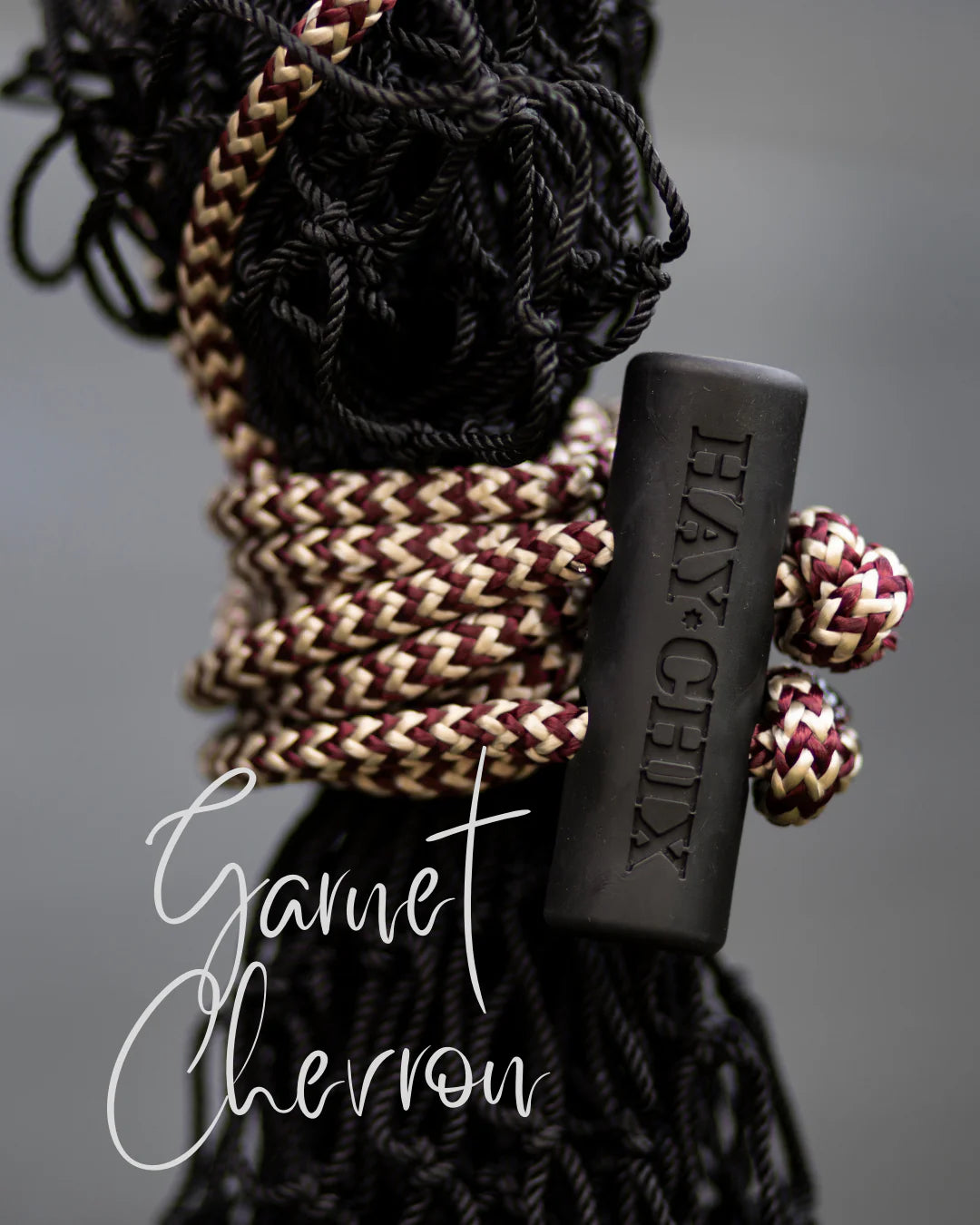 GARNET CHEVRON Hay Chix Hay Net Half Bale - 1.75" Opening