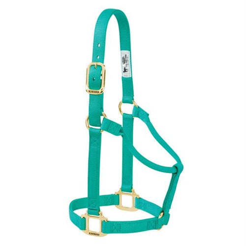 Weaver Original Nylon Adjustable Chin and Throat Snap Halter, 1" - Emerald Green