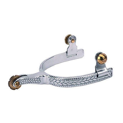 Weaver - Men's Roping Spurs with Engraved Band
