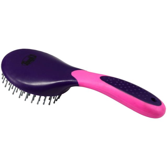 Tough 1 Great Grip Mane and Tail Brush - Purple/Pink