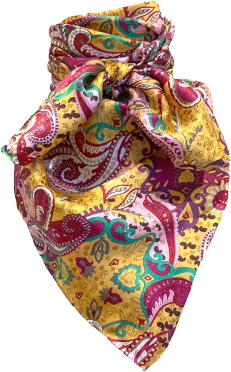 Wyoming Traders Wild Rags (34.5 x 34.5 in) - PAISLEY DESIGNS - Lemon Berry