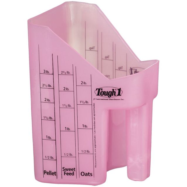 Tough1 Feed Scoop with Measurements - Pink