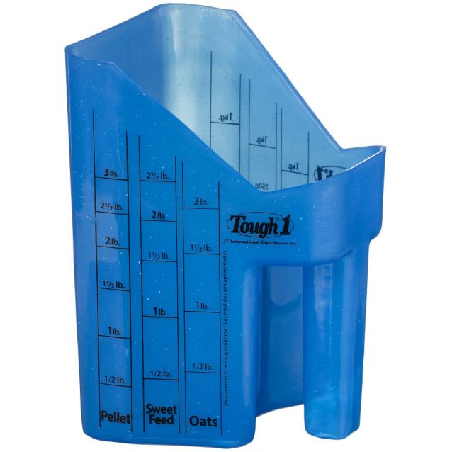 Tough1 Feed Scoop with Measurements - Blue
