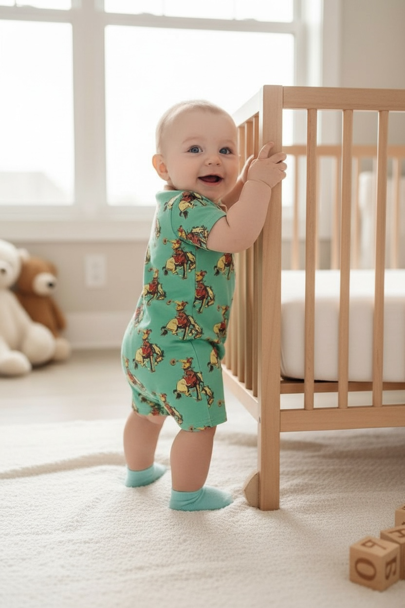 Baby Boy "Bronc Rider" Romper