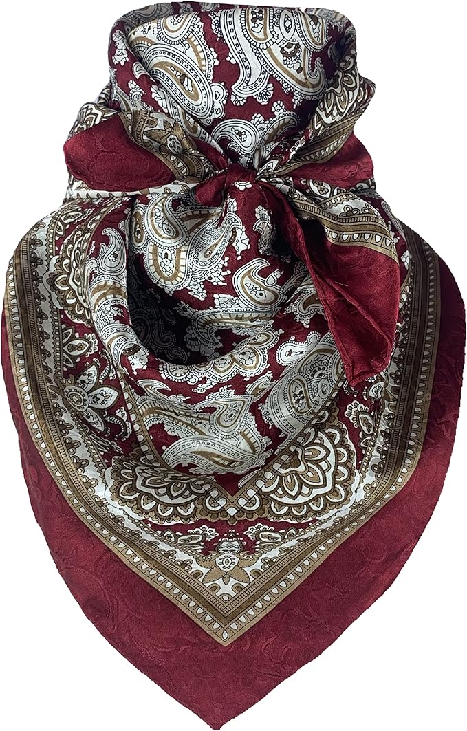 Wyoming Traders Wild Rags (34.5 x 34.5 in) - PAISLEY DESIGNS - Cherry Honey