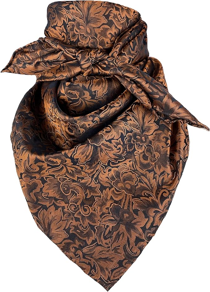 Wyoming Traders Wild Rags (34.5 x 34.5 in) - Baroque - Rust