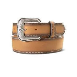 Ariat Mens Belt 1 7/8-1 1/2 Scalloped Billets Brown