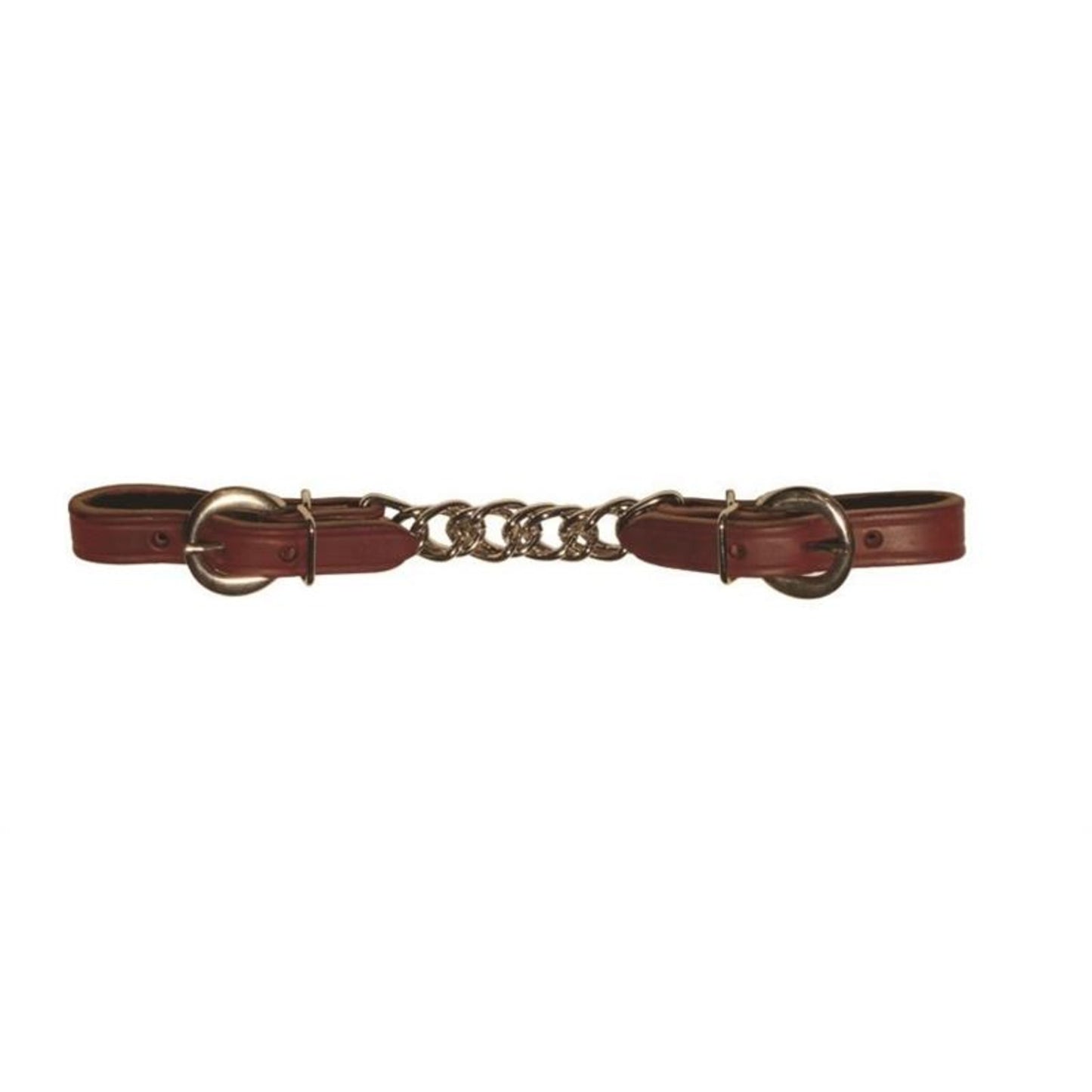 Twisted Chain + Latigo Leather Curb Strap