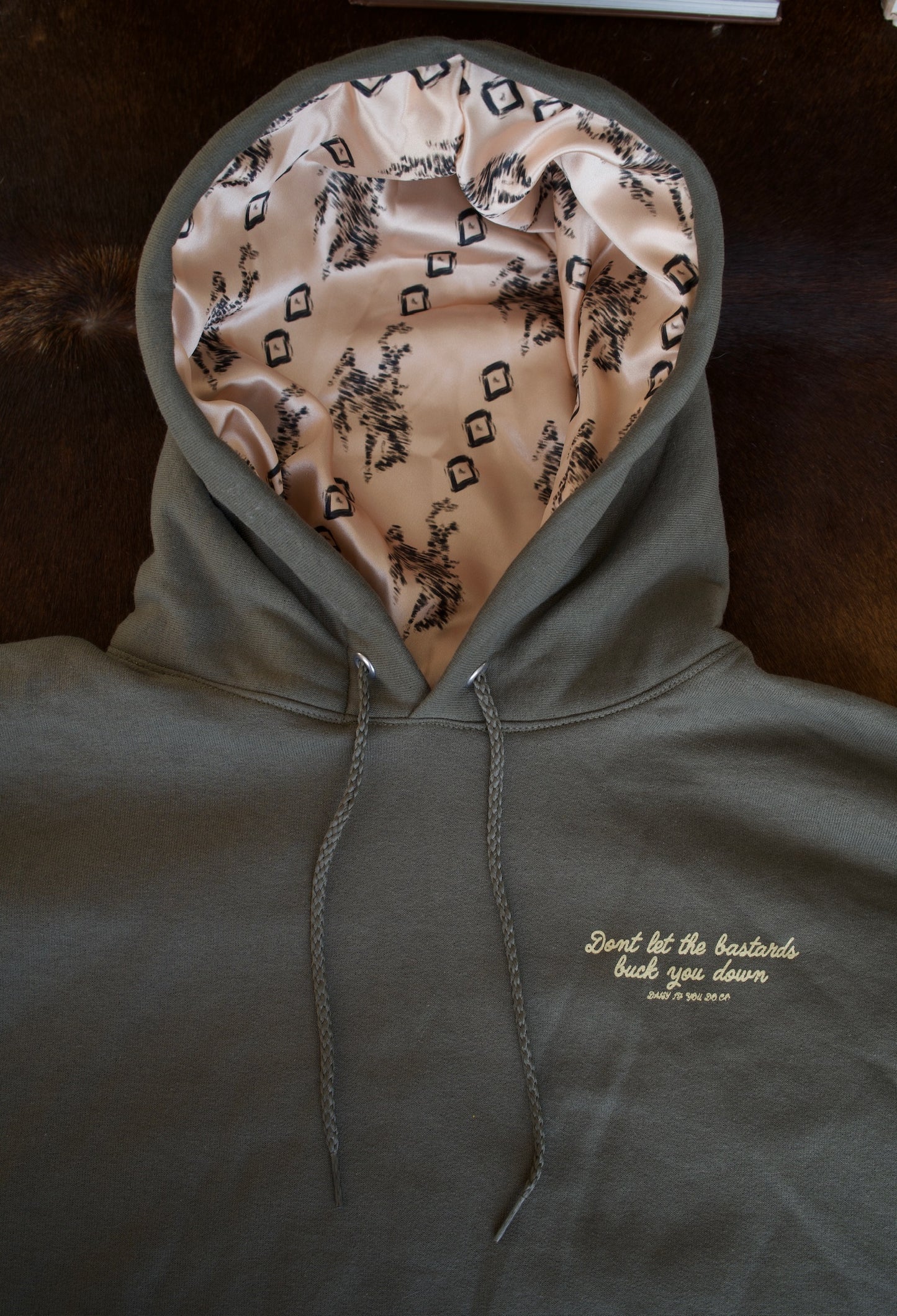 CLEARANCE - DIYDC - ¨Bucked Down" Satin Lined Hoodie