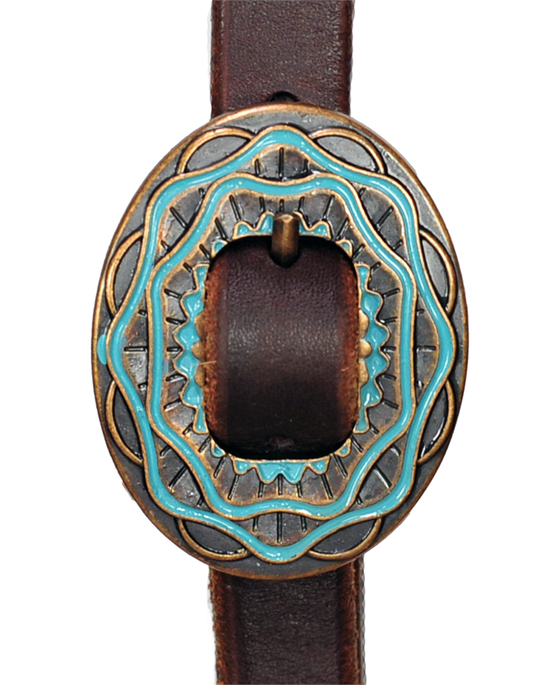 Slip Ear - Copper & Turquoise; 3/4"