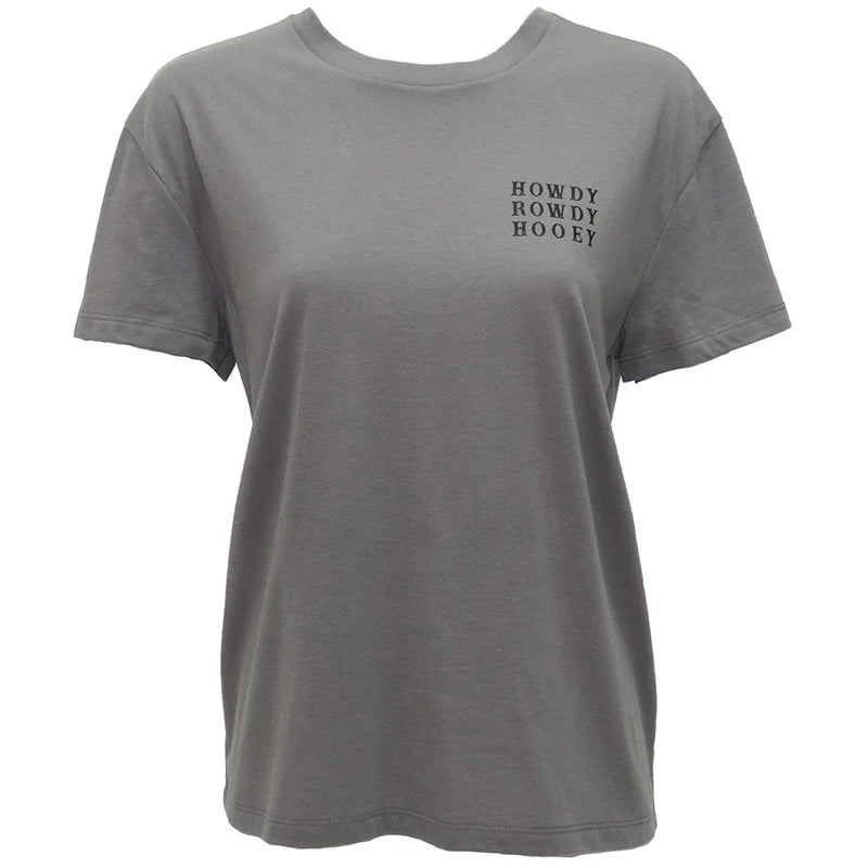 Womenś Hooey "Hayday" Steel Grey w/Grey & Black Logo T-shirt