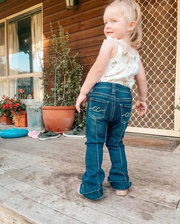 CC Toddler Girls Trouser Jean Dark Wash