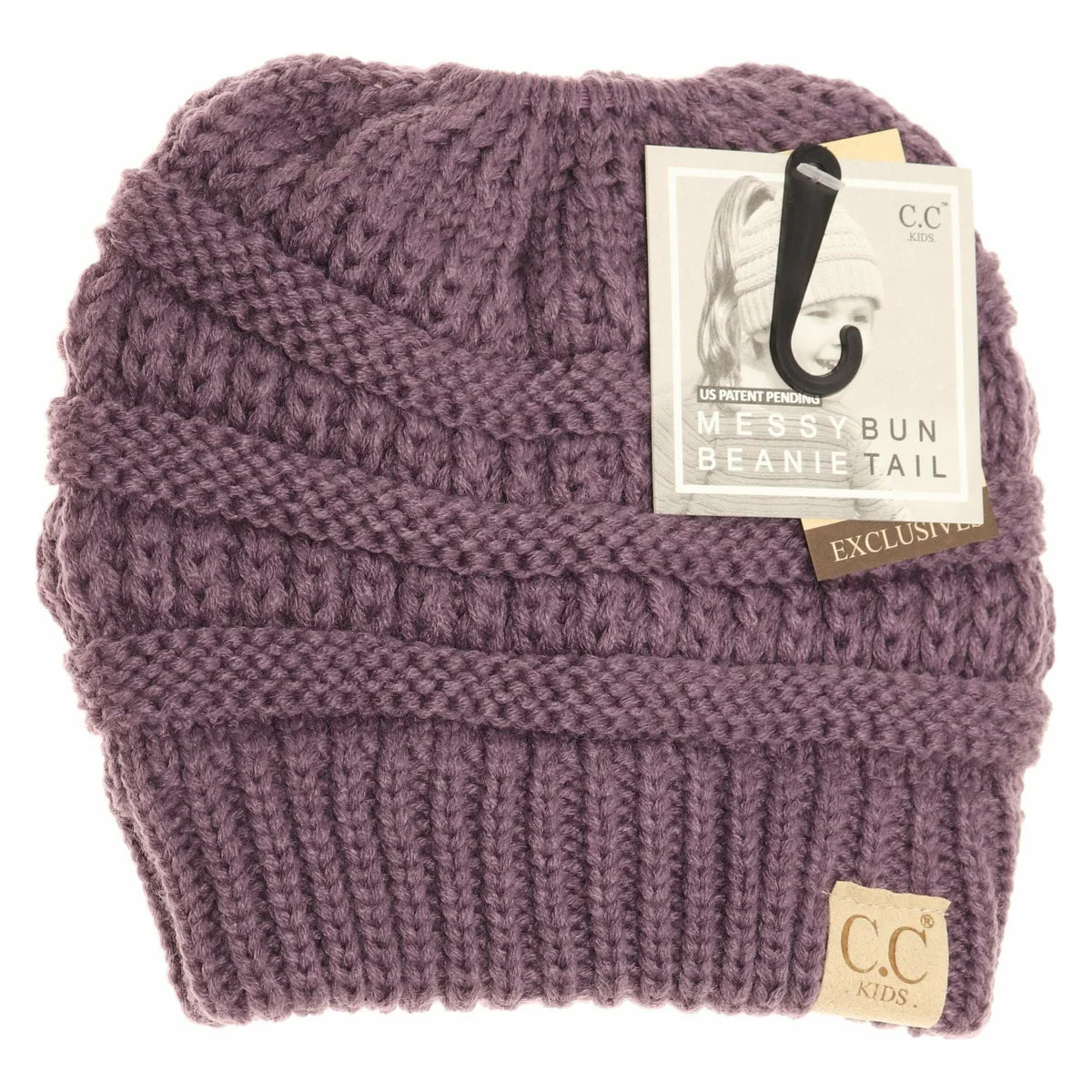 CLEARANCE - C.C KIDS Multi Tone CC Beanie Tail - Violet