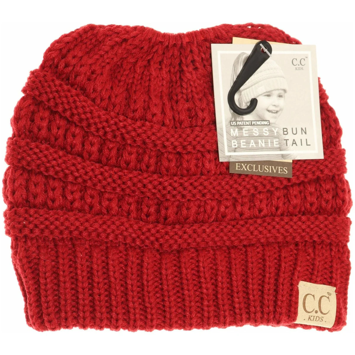 CLEARANCE - C.C KIDS Multi Tone CC Beanie Tail - Red