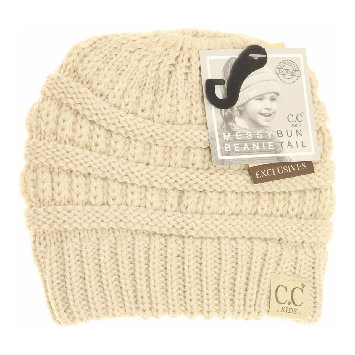 CLEARANCE - C.C KIDS Multi Tone CC Beanie Tail - Beige