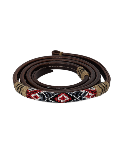 Leather Beaded Over Under - D