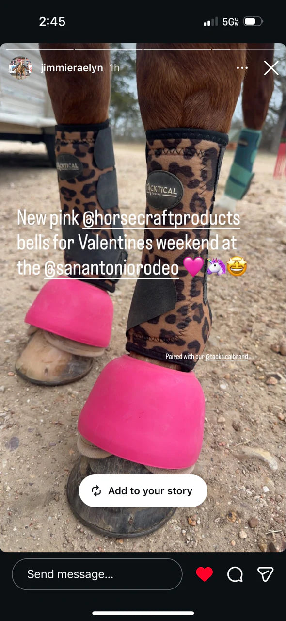 Horse-Craft Rubber Over Reach Boots - Pink