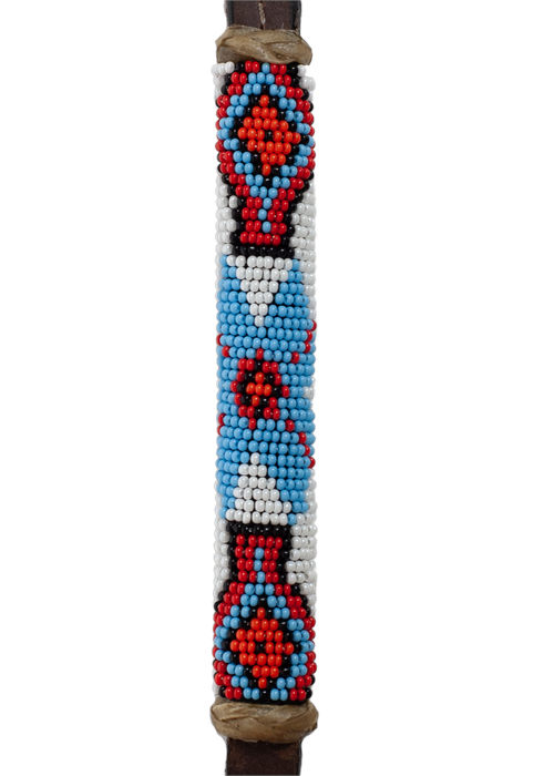 Leather Beaded Over Under - 1248-L