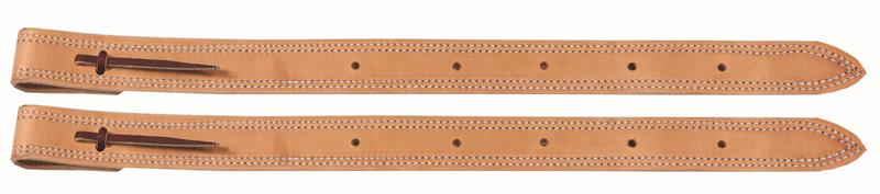 Leather Rear Billet Set- Doubled, Stitched (Natural)