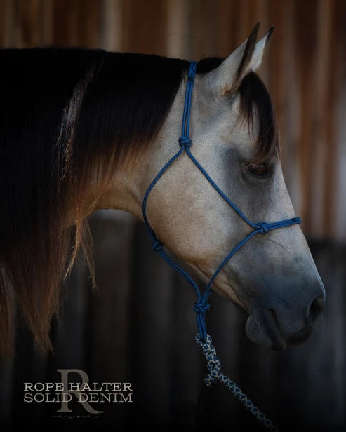 Hay Chix Redemption Rope Halters- S. Denim