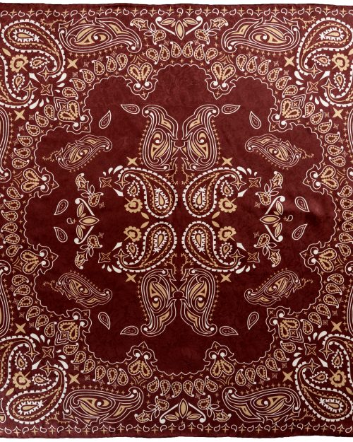 Wyoming Traders Wild Rags (34.5 x 34.5 in) - PAISLEY DESIGNS - Burgandy White