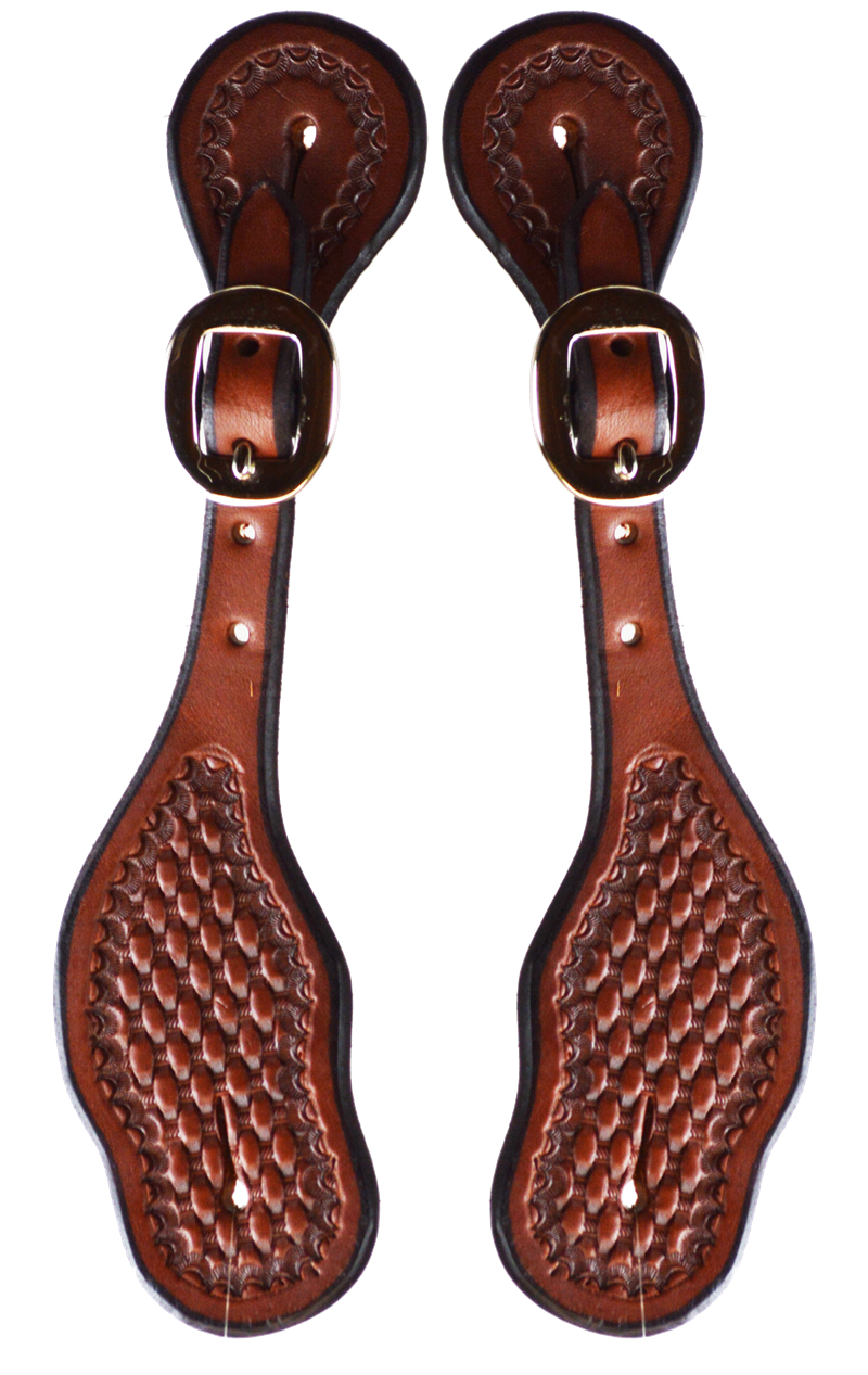 Spur Strap - Basket Weave Shell Border, Ladies