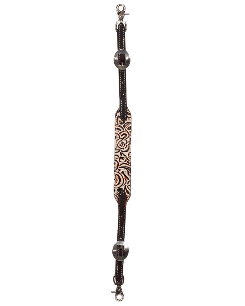 Designer Leather Wither Strap - Peach Rose