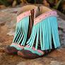 CLEARANCE - Shea Baby - Lyddie Turquoise Baby & Toddler Boots