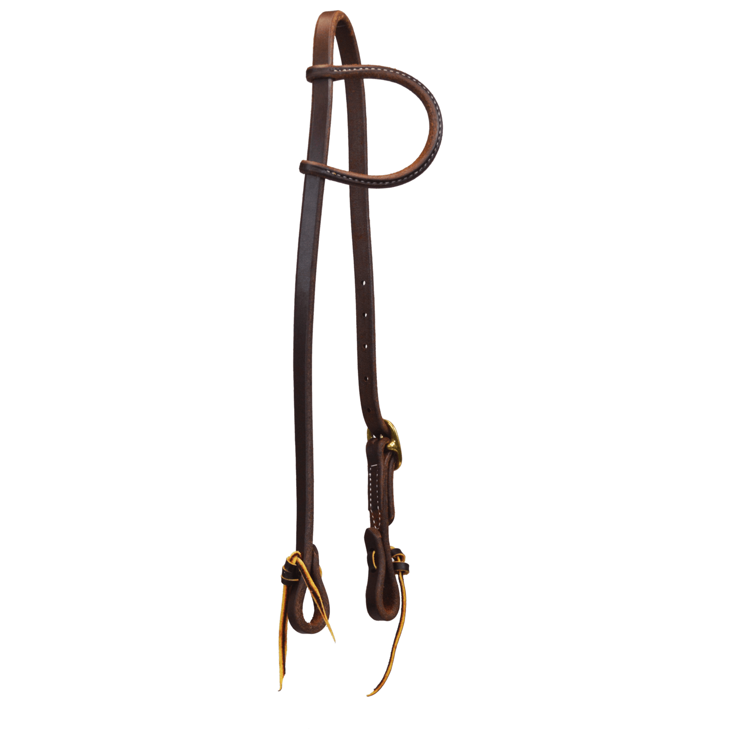 Slip Ear - Brass, Leather Ties; 5/8"