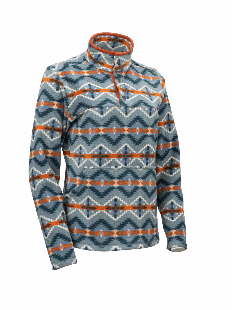 Outback Trading Company Women's Delaney Henley Fleece Pullover - Rust
