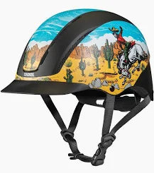 Troxel - Spirit Riding Helmet with DialFit - GRAPHIC PRINTS - Bucking Bronco