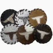 Cowhide Coaster - Longhorn