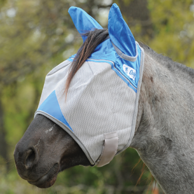 Cashel Crusader Fly Mask - Standard with Ears - Military Support Blue