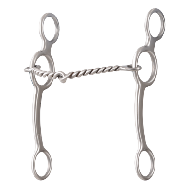 Classic Equine - Performance Ring Gag Shank Bit with Twisted Wire - 6 1/2 in gag