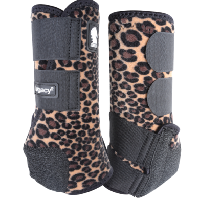 Classic Equine Legacy 2 Protective Boots - 2 PACK - Cheetah