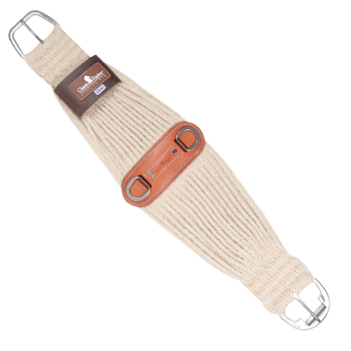 CLEARANCE - Classic Equine 31 Strand Mohair Cinch w/ Leather Center- size 34