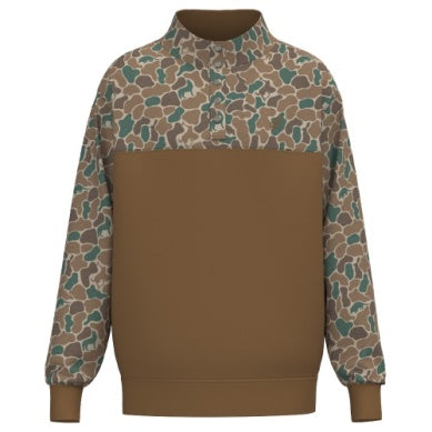 Hooey - Stevie, Youth Boys Brown Pullover with Camo Pattern Across Chest - XS